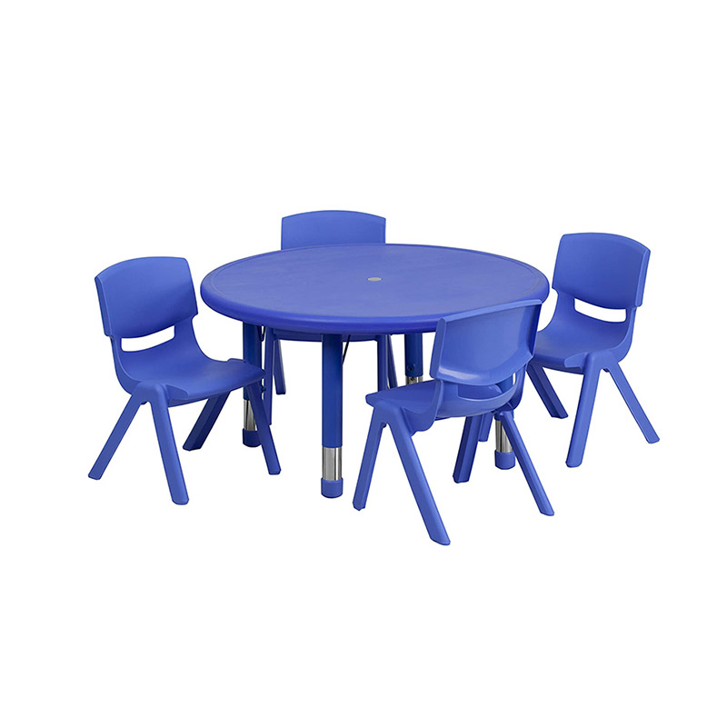 KG1008 Kindergarten Plastic Kids Round Table And Chair
