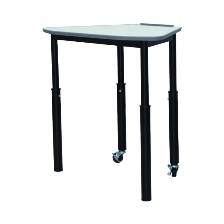 Height Adjustable School Table Wheeled Powder Coated School Desk School Furniture Student Table With Wheels