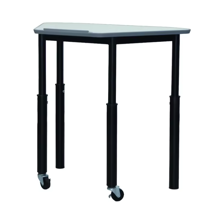 Height Adjustable School Table Wheeled Powder Coated School Desk School Furniture Student Table With Wheels