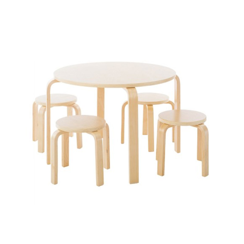 KG1019 Kindergarten Wooden Activity Table with 4 Chairs