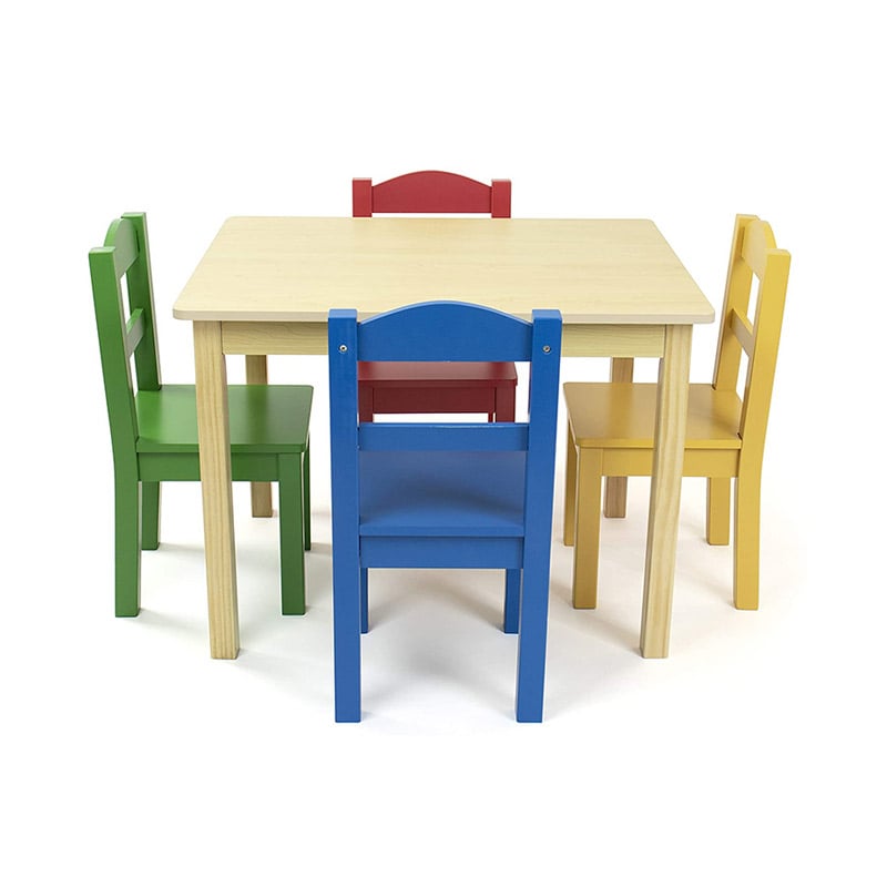 KG1002 Solid Wood Kindergarten Desk And Chair Set