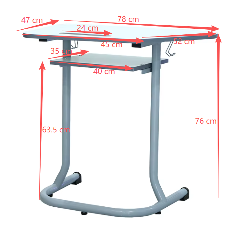 SS0236-Desk Classroom Furniture Steel Legs Study Desk