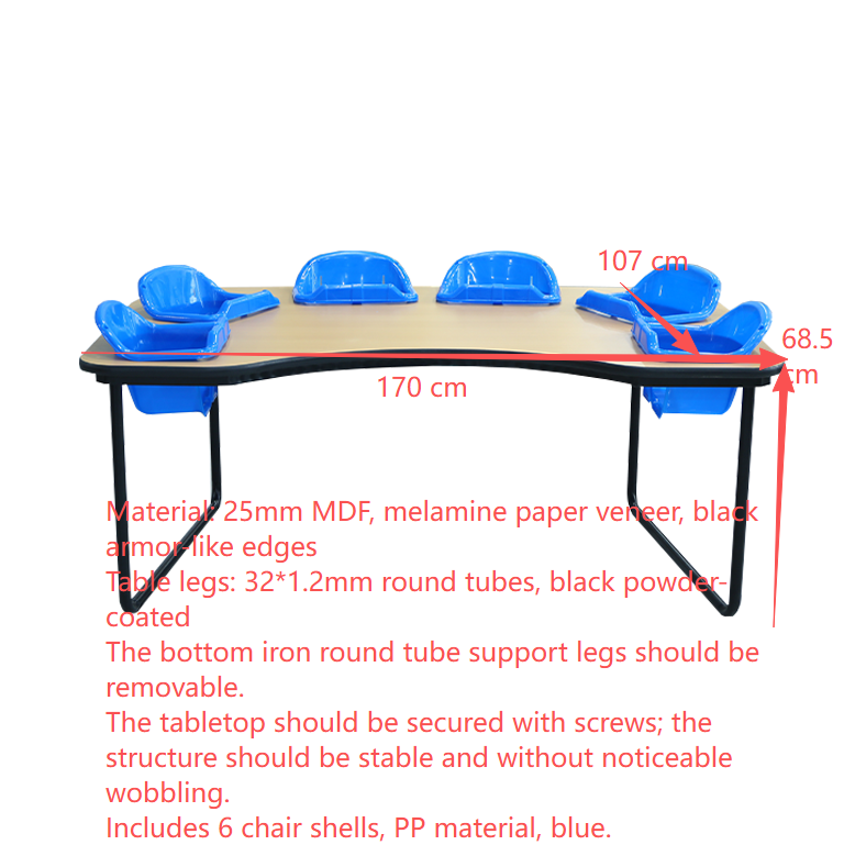 KG1001-1 6 Seat Activity Classroom Furniture Tables