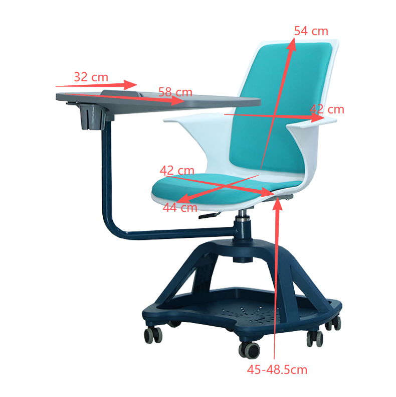 EC0048 School Chair With 360 Swivel Writing Tablet