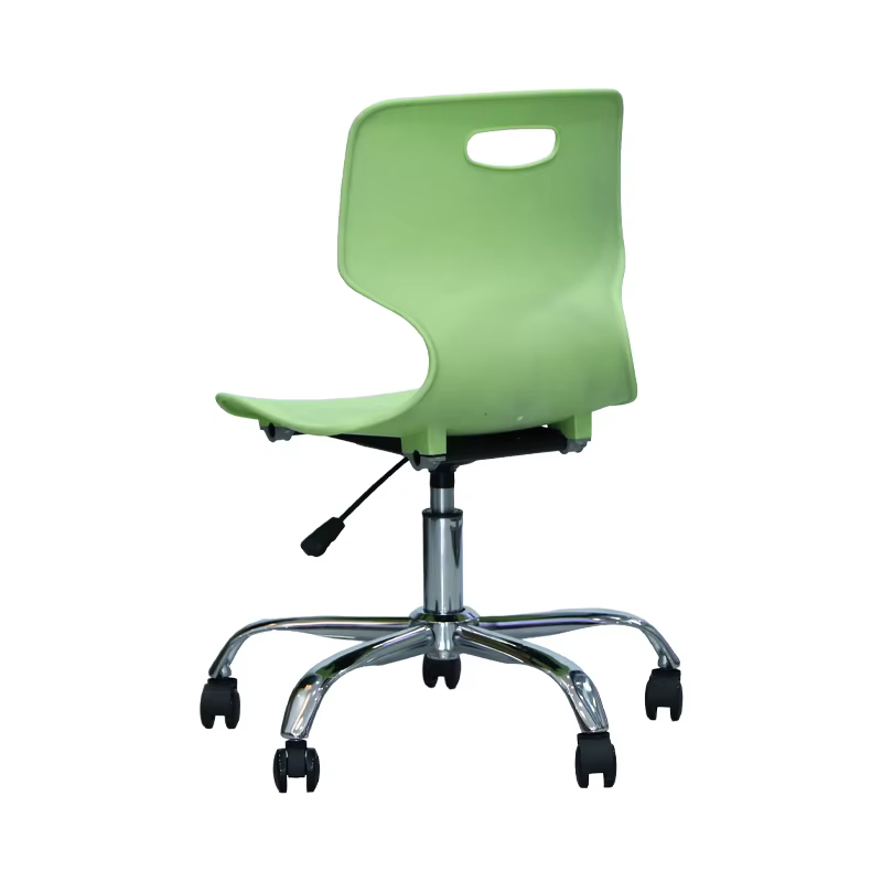 Plastic Seat Mobile Chair Computer Room Ergonomic Teacher Chair Height Adjustable Chair with 5 Wheels