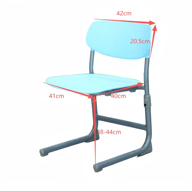 ss0221 adjustable ppsteel student chair and desk set-3
