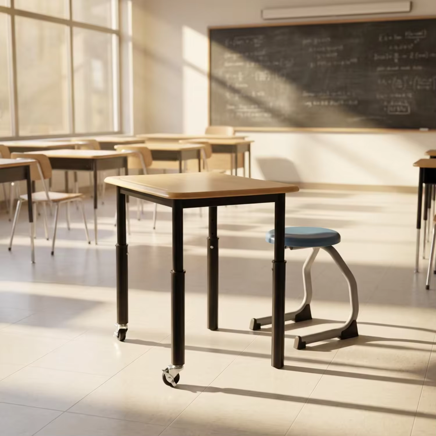 School Furniture Classroom Desk Chairs and Table Adjustable School Desk and Chair Set