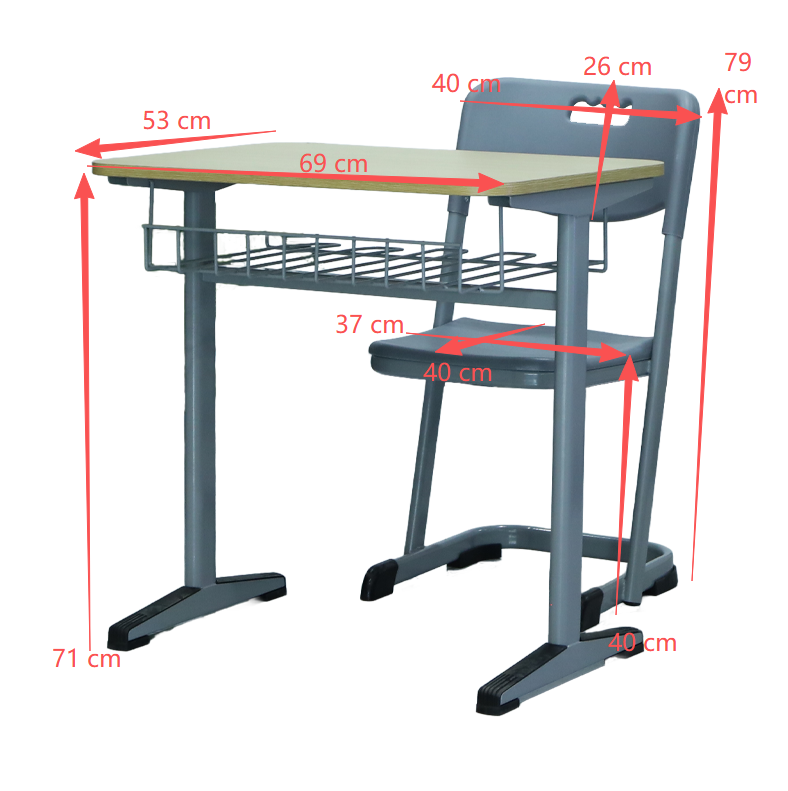 SS0289 Qatar School Furniture Student Desk and Chair Set