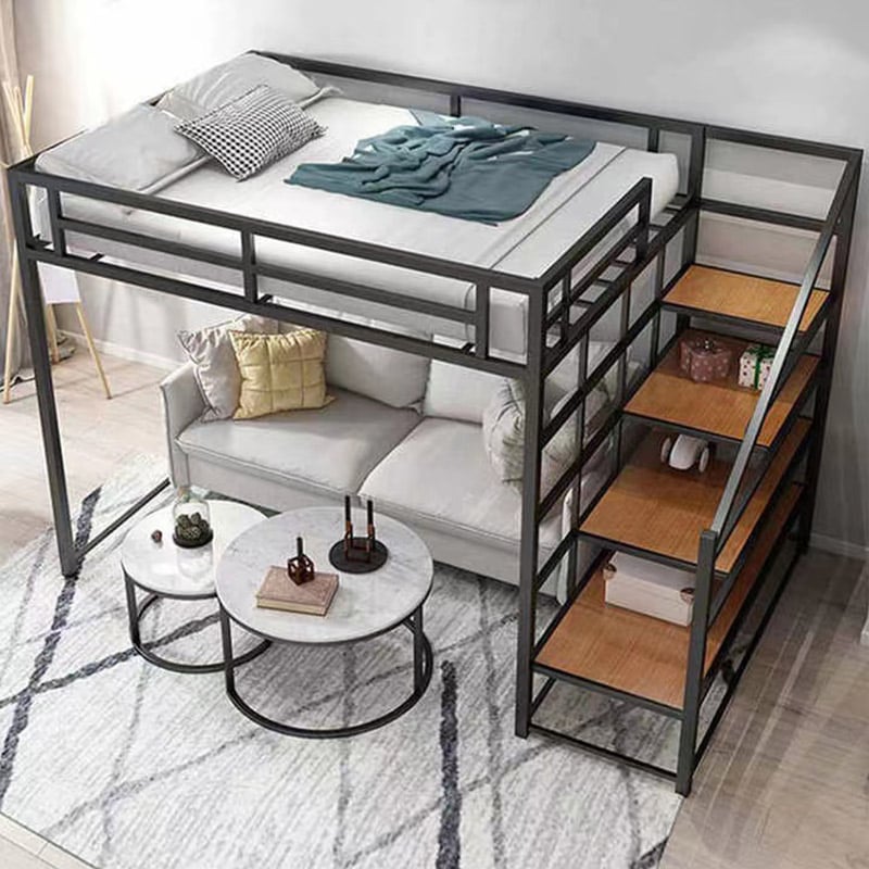 DB0047 Full King Size Loft Bed With Stairs (3).jpg