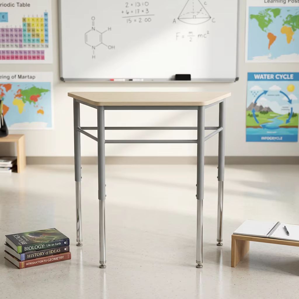 AT0113 Adjustable Trapezoid Adult Study Table details