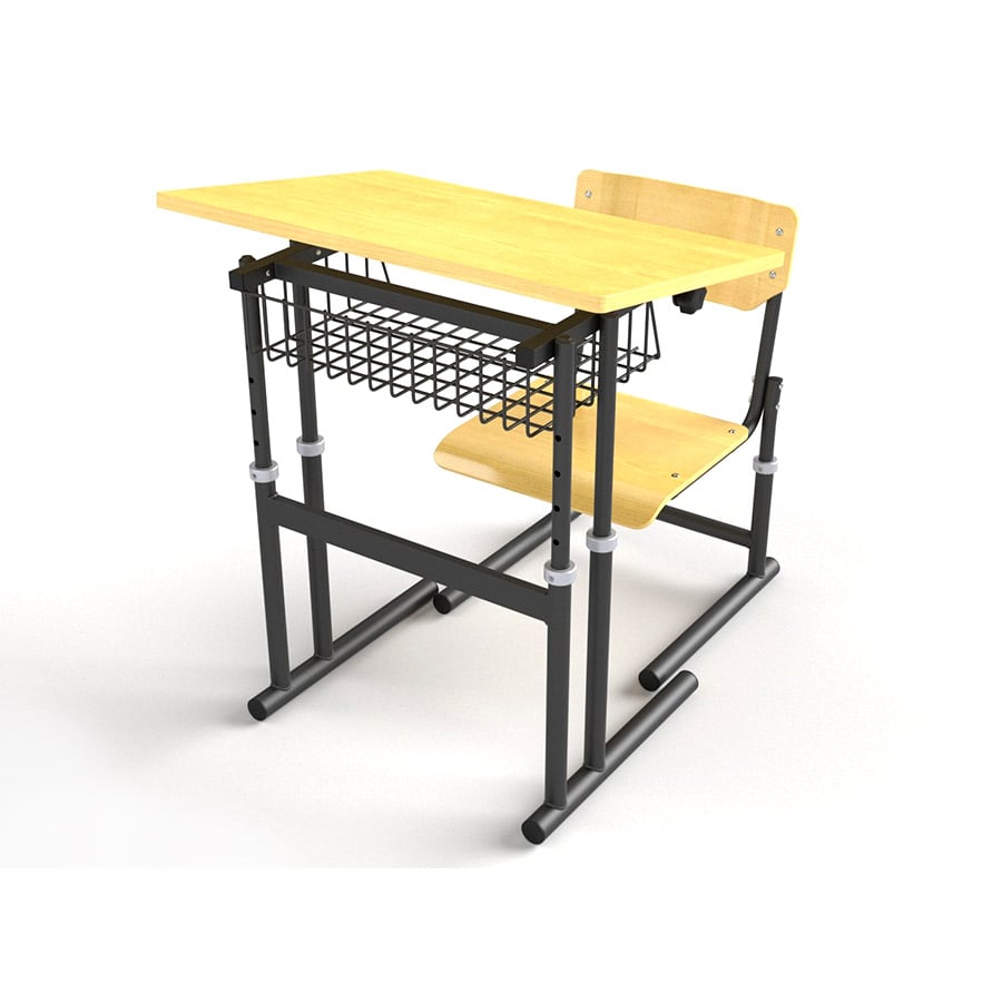SS0212 Instelbare Bureaukantelhoek Studentenstoel en Bureau Set