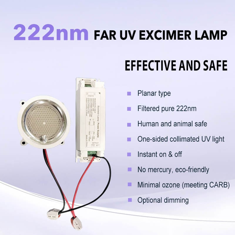 Portable Far UVC Device for Safe Disinfection
