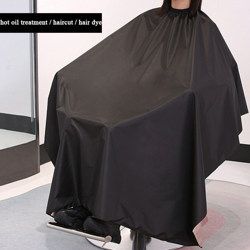 Custom Logo Black Salon Cape Polyester Barber Cape