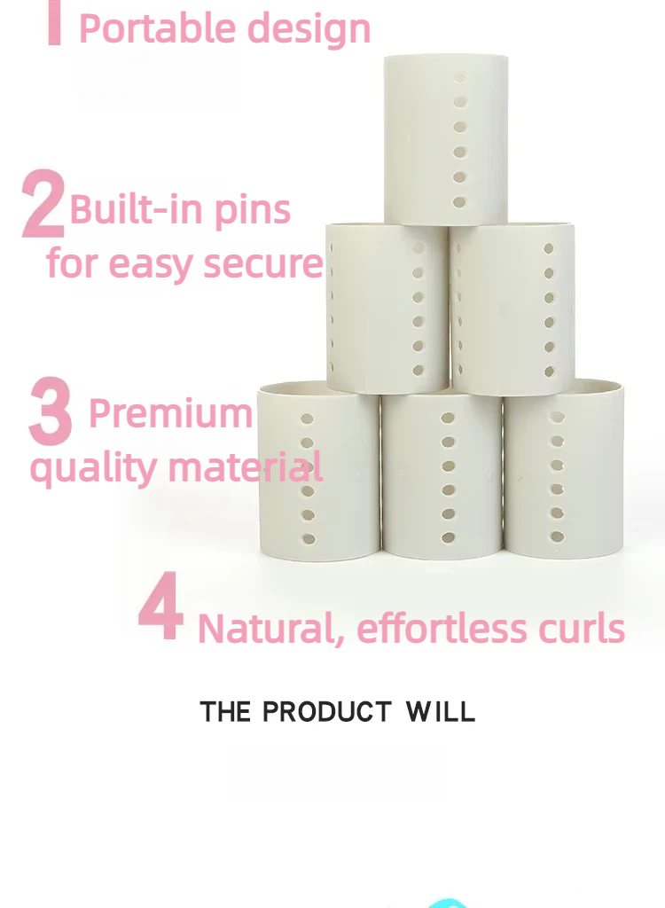 Factory Direct Sale Multi-size Plastic Hair Rollers DIY Hair Styling Tools Magnetic Hair Rollers with Pins