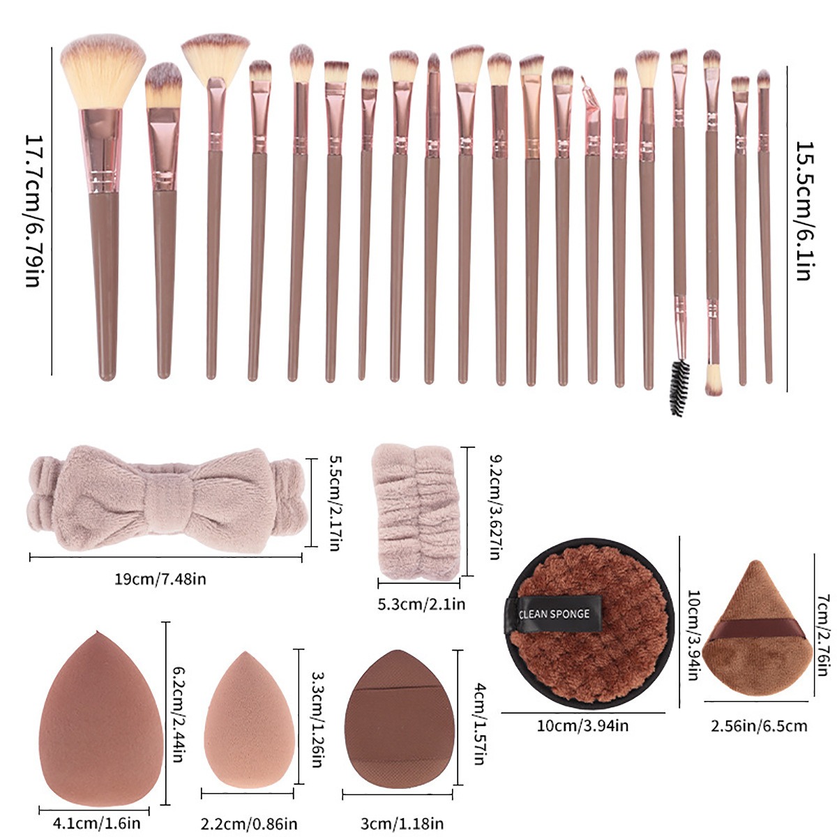 Professional Makeup Brushes and Sponge Kit – Precision Beauty Tools for Flawless Application