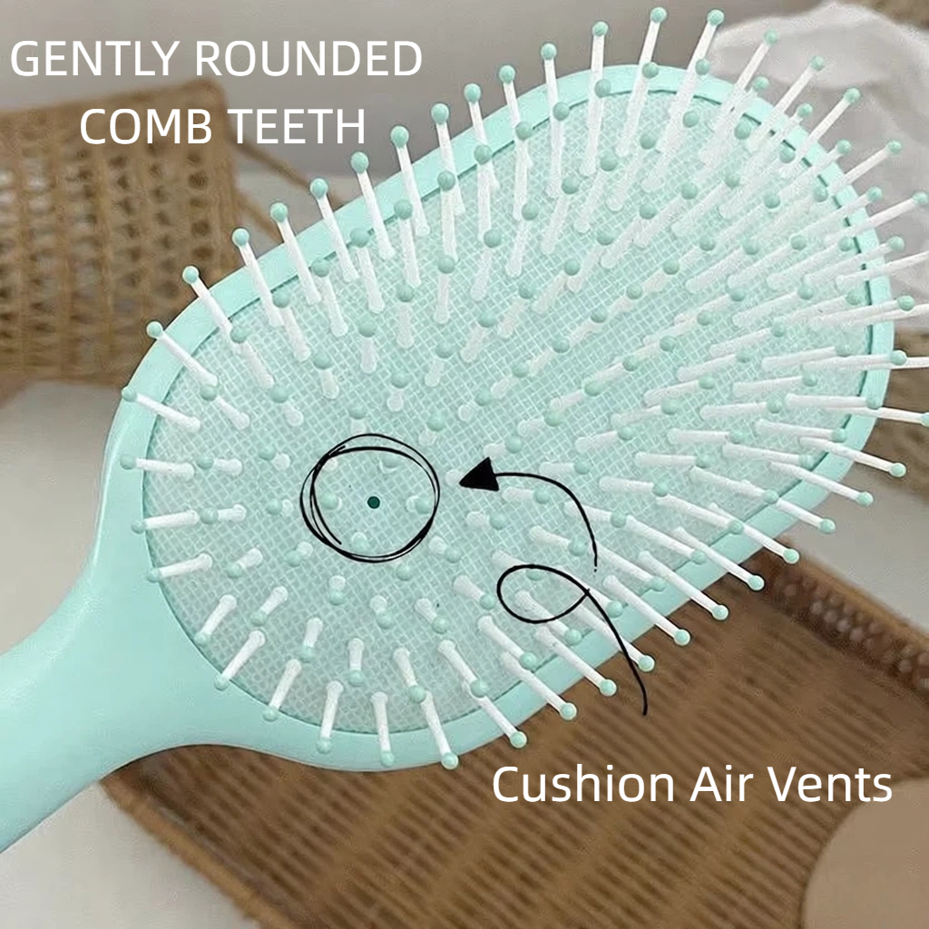 Ins Style Air Cushion Comb Plastic Anti-static Airbag Comb Custom Logo  Detangling Massage Hair Brush