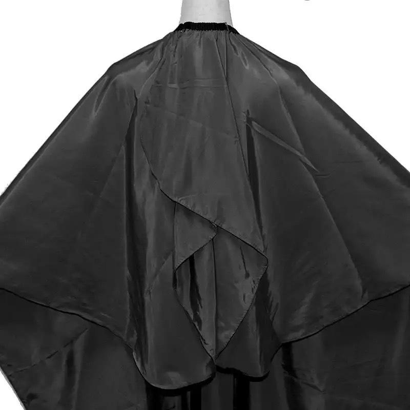 Custom Logo Black Salon Cape Polyester Barber Cape