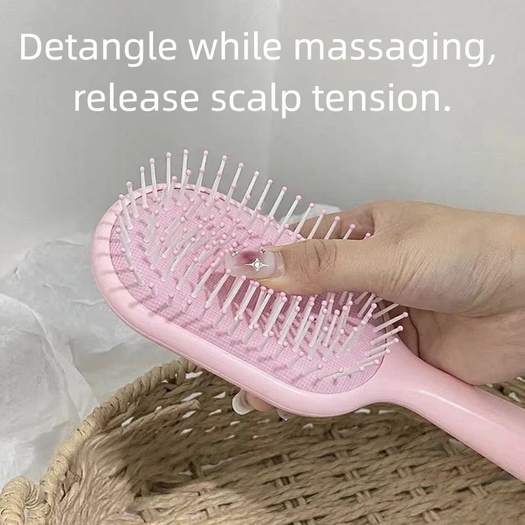 Ins Style Air Cushion Comb Plastic Anti-static Airbag Comb Custom Logo  Detangling Massage Hair Brush