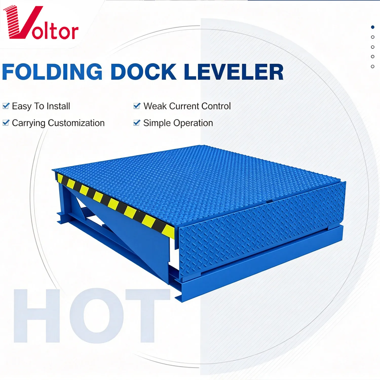 What daily inspection items are required for hydraulic dock levelers?
