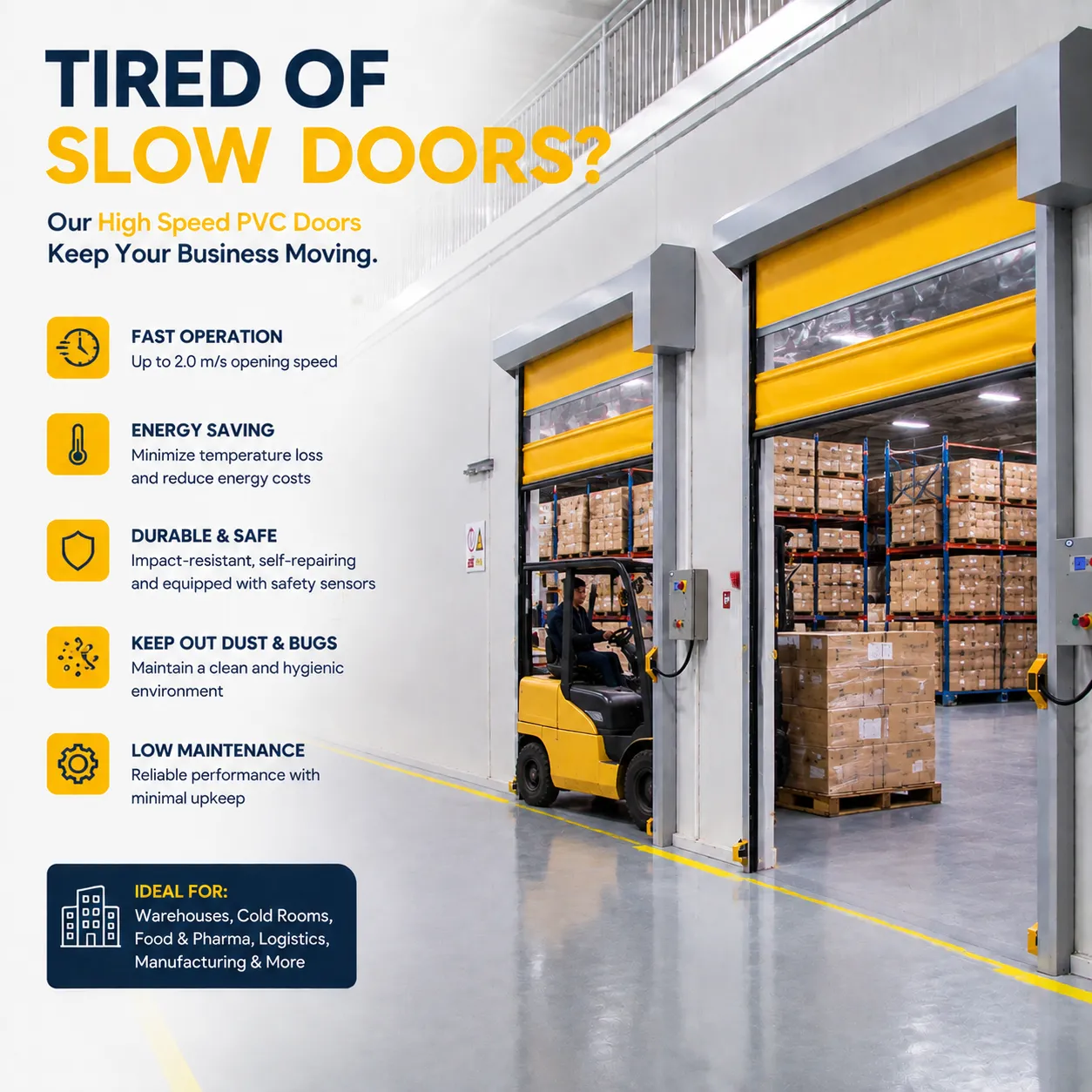 How to maintain the PVC curtain of high speed door to prolong service life?