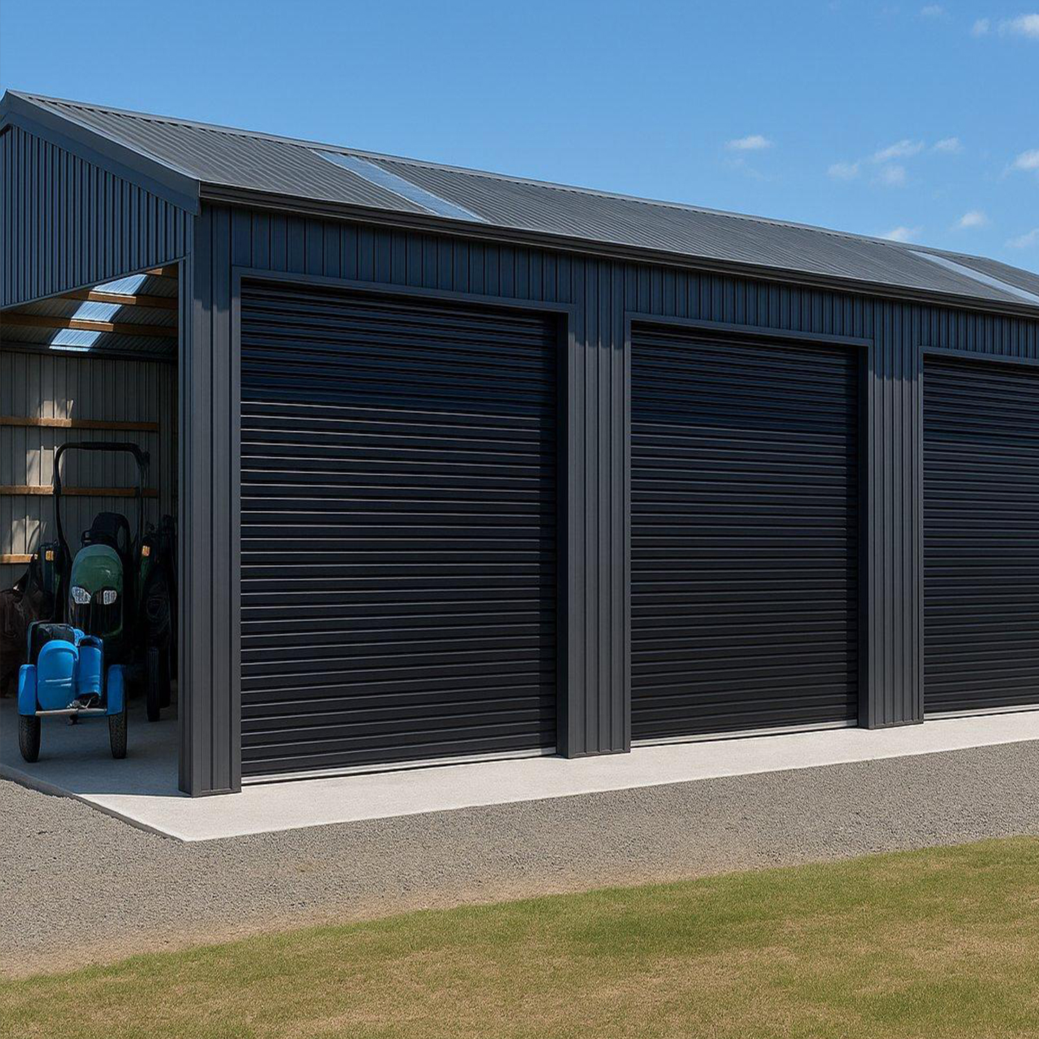 Black Roll Up Garage Door – Premium Security & Sleek Design for Global Commercial and Residential Applications