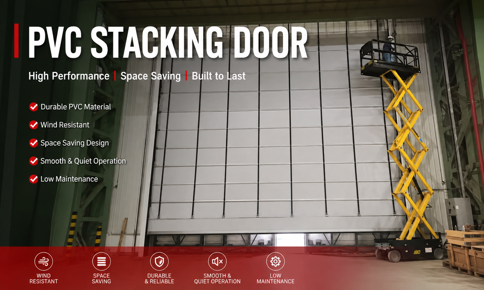 pvc stacking door pvc fold up door-1
