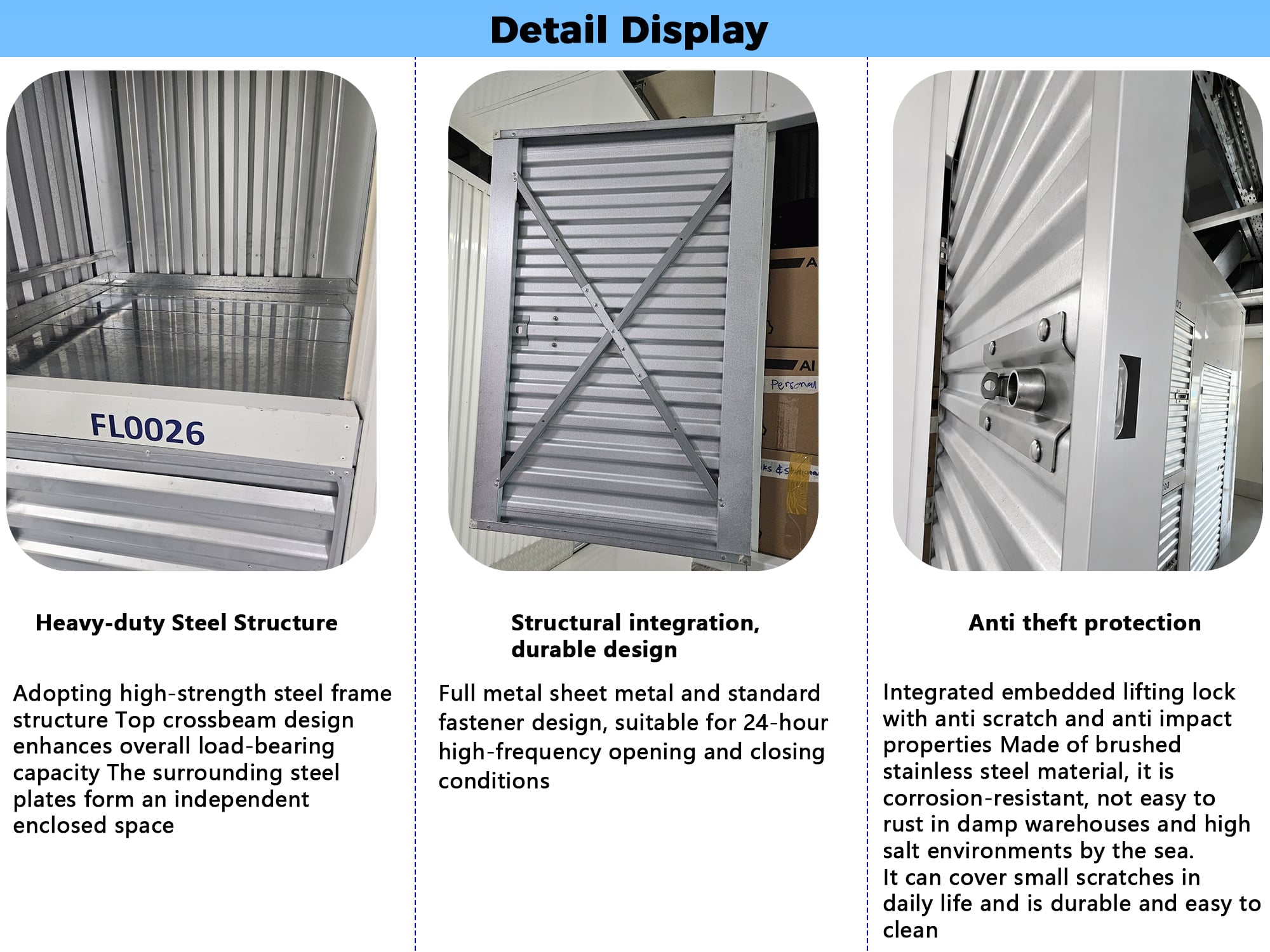 2. Durable Galvanized Steel Construction