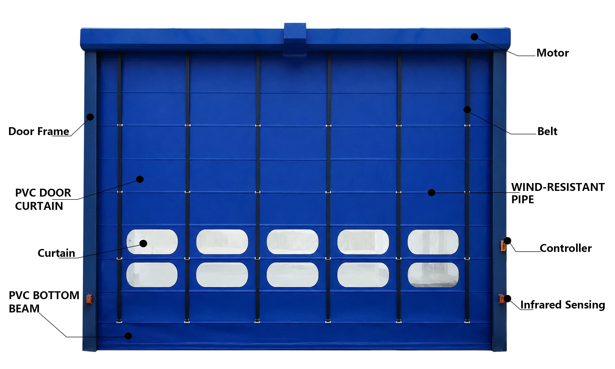 pvc stacking door pvc fold up door-2