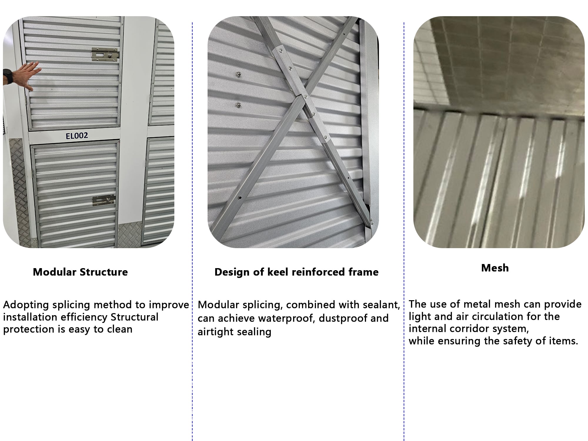 2. Durable Galvanized Steel Construction