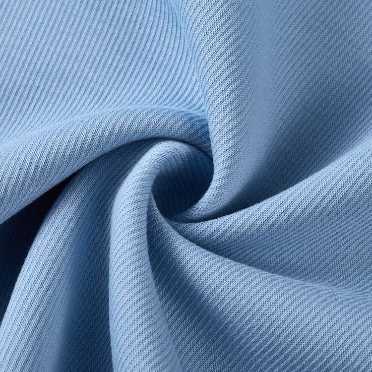 380GSM Double Jersey Knit Fabric 51% Viscose 44% Polyester 5% Spandex Fabric Thick Warm Fabric for Winter Loungewear
