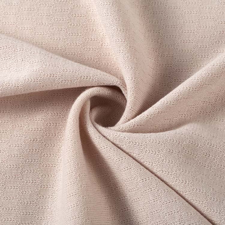 Custom 220GSM Brushed Knit Fabric 64% Polyester 28% Acetate 8% Spandex Fabric for Ladies Garment
