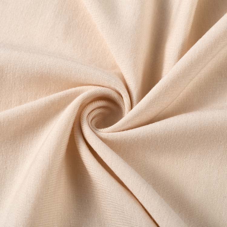 200 GSM Enkelvlegselstof 47% Viscoes 23% Akriliek 23% Katoen 7% Spandex-stof vir binneklere