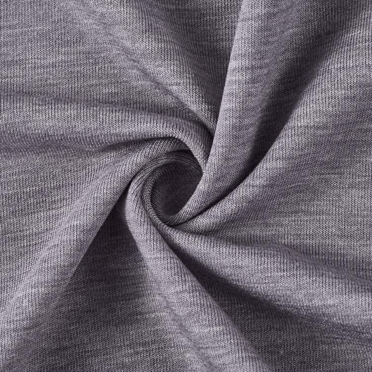 200GSM Blended Single Jersey Spandex Knit 33% Polyester 33% Acrylic 27% Viscose 7% Spandex Fabric for Casual tee