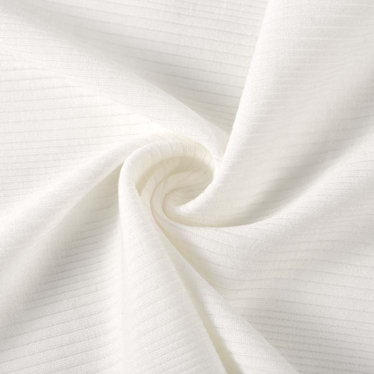 180GSM Moisture-wicking Rib Knit Fabric 50% Modal 40% Polyester 10% Spandex Fabric for Loungewear