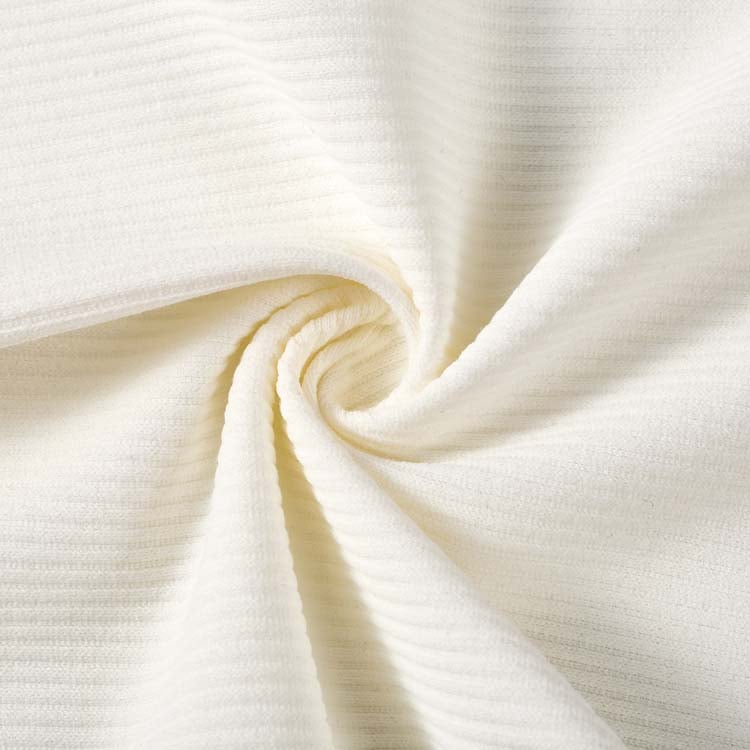 210GSM Skin-Friendly Stripe Single Jersey Knit 54% Polyester 23% Cotton 23% Lyocell Fabric for Women Tee