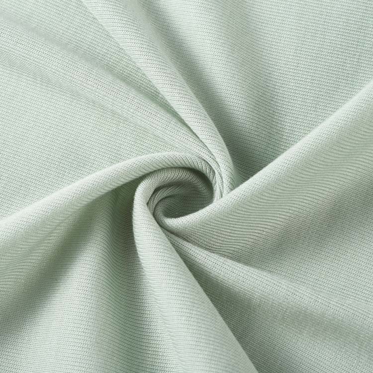 150 GSM Rippen-Interlock-Strickstoff, 47 % Acryl, 42 % Lyocell, 5 % Seide, 6 % Elasthan – Stoff für warme Basis-Schichten