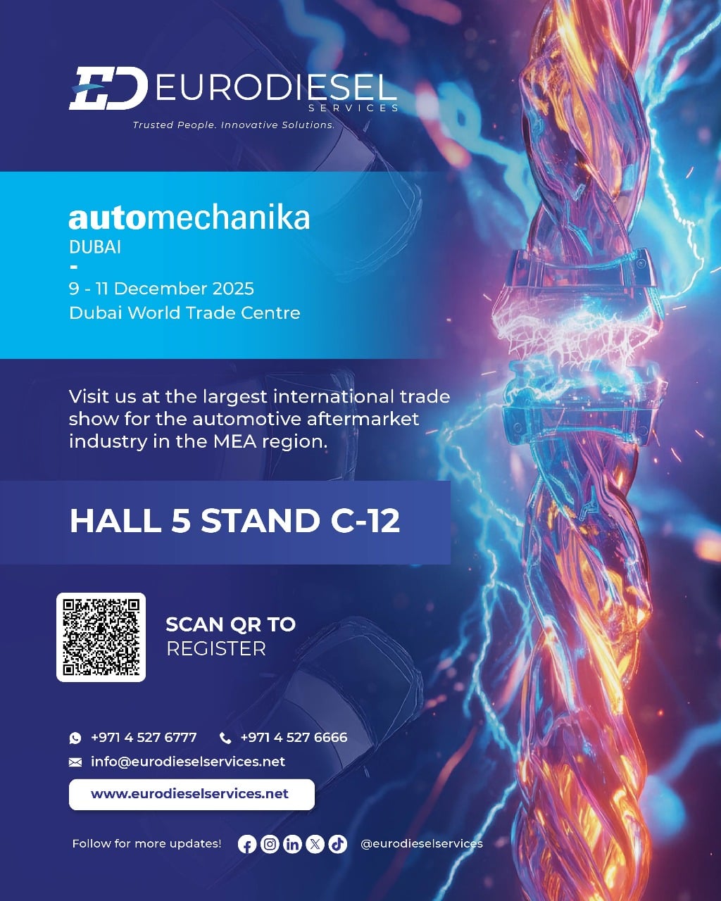 A BOTEN tem o orgulho de ser parceira da Eurodiesel Services e fazer uma grande aparição na Automechanika 2025!