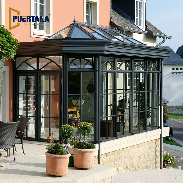Diamond Polygon Shape Roof Aluminum Four-Season Sunroom‌ – Double-Glazed Insulated Panels
