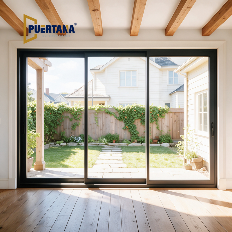 Heavy Duty 3 panels Aluminum Sliding Patio Door for House Renovation Project