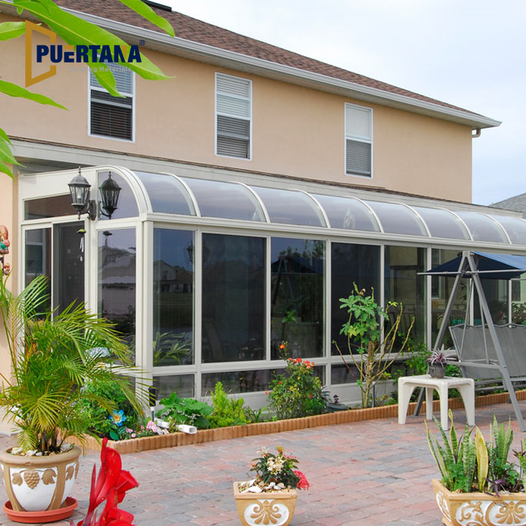 Custom Curved Shape Aluminum Conservatory‌ – CAD-Designed Glass Roof & Walls