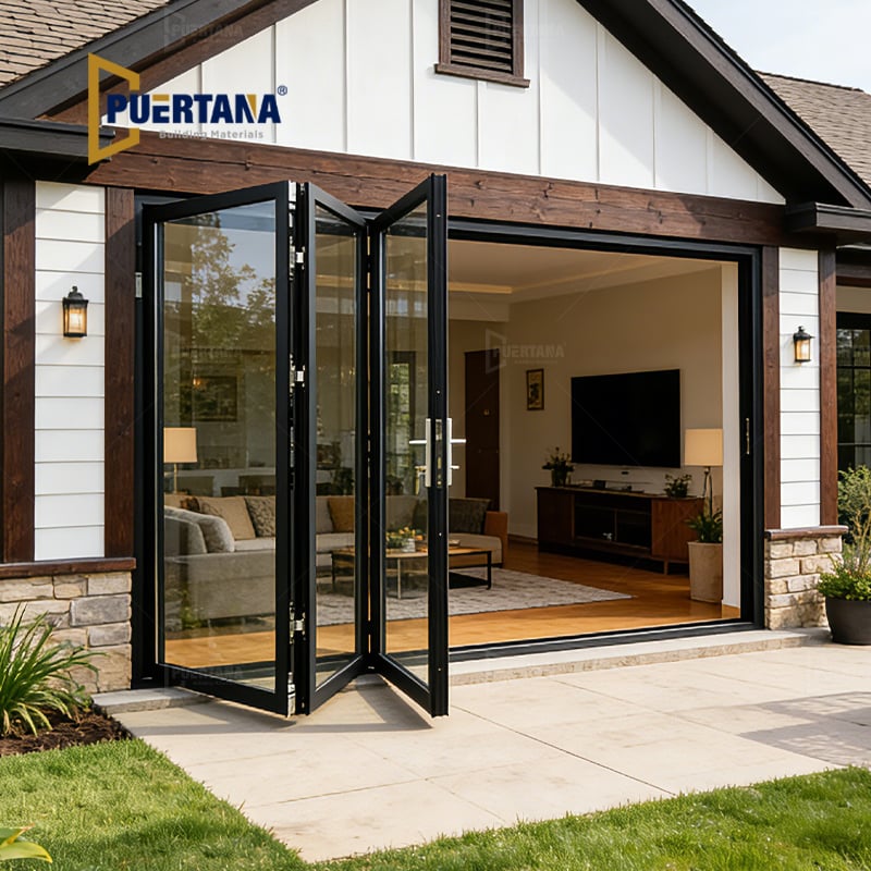 Light Design Modern Aluminum Bifold Patio Door For Stunning & Proven Home Renovation
