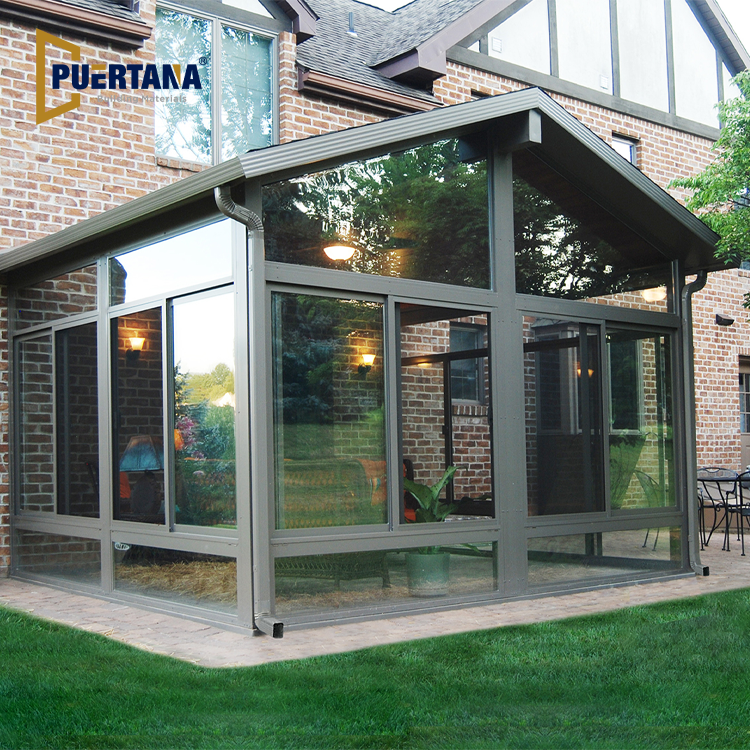 Triangle/Gable Roof Aluminum Four-Season Sunroom‌ – Double-Glazed Insulated Panels