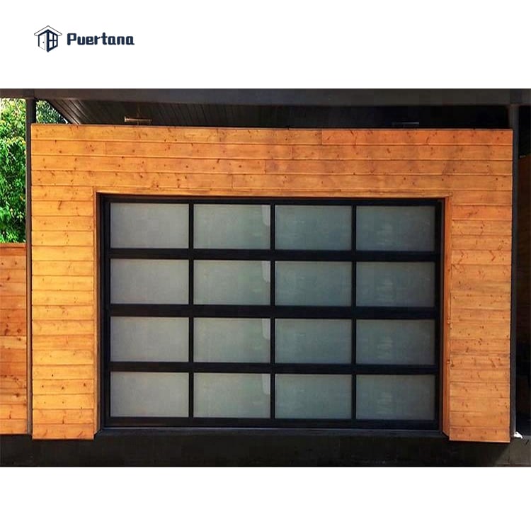 Full View Overhead Aluminum Glass Sectional Garage Doors