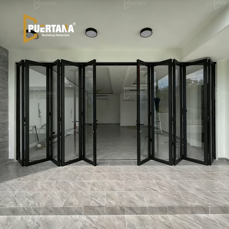 Space-saving Elegance Hinged Bi-Fold Aluminum Folding Patio Door