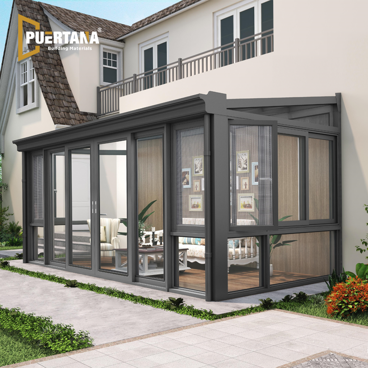 Energy-Efficient Aluminum Roof Solarium Sunroom Patio Enclosures Low-E Glass & UV Protection