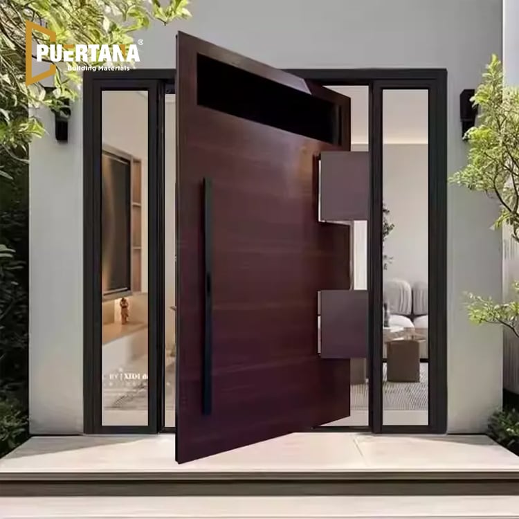 Aluminum Pivot Door with Side Panels – Enhanced Entryway