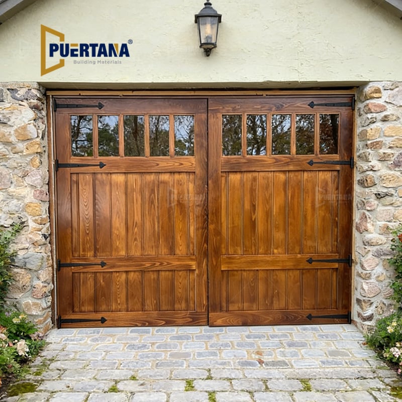 Custom Outswing Swinging Out Carriage House Barn Style Side-Hinged Wood Garage Doors