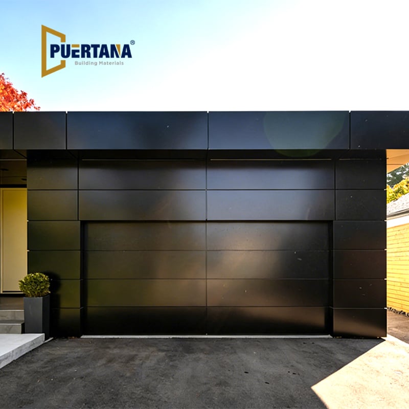 Residential Semi Flush Mounted Flat Panel Aluminum Overhead Sectional Garage Doors