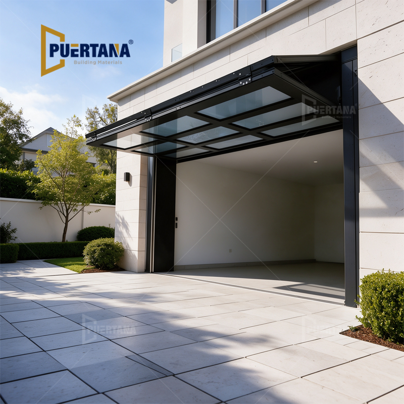 Vertical Lift Folding Bi-Fold Hydraulic Aluminum Fold-up Glass Garage Doors