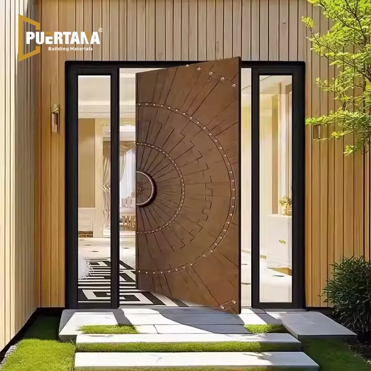 Smart Aluminum Pivot Door – Keyless & App-Controlled